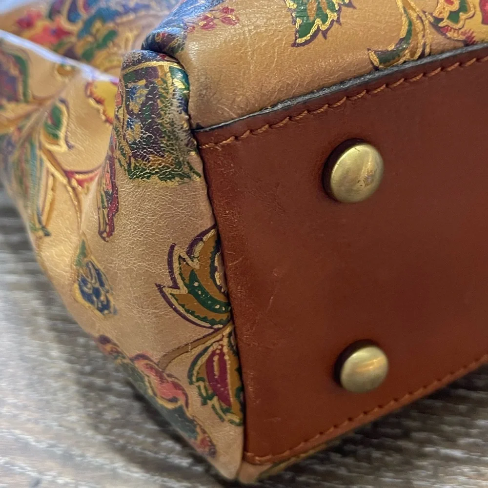 Patricia Nash Brown/Goldish Leather Handbag